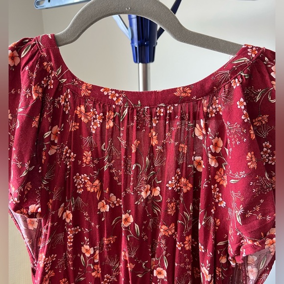 Old Navy Red Floral Mini Dress - XL - Picture 5 of 8